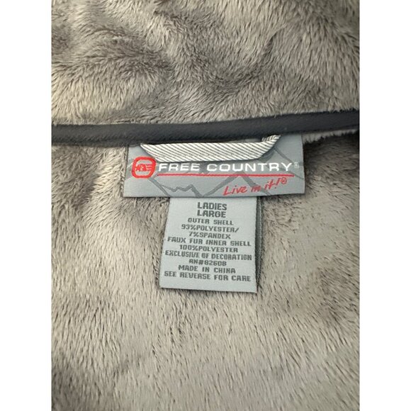 Free Country Faux Fur Lined Jacket Women's, Size Large Gray Faux Fur lining - Picture 10 of 12